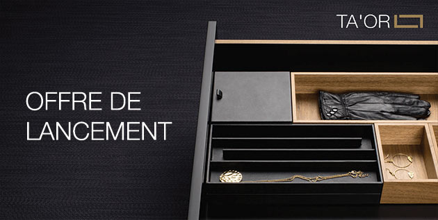 TAOR Box, nouvelle gamme de tiroirs design écoresponsables, personnalisés dès la première pièce, avec 9 millions de variantes !